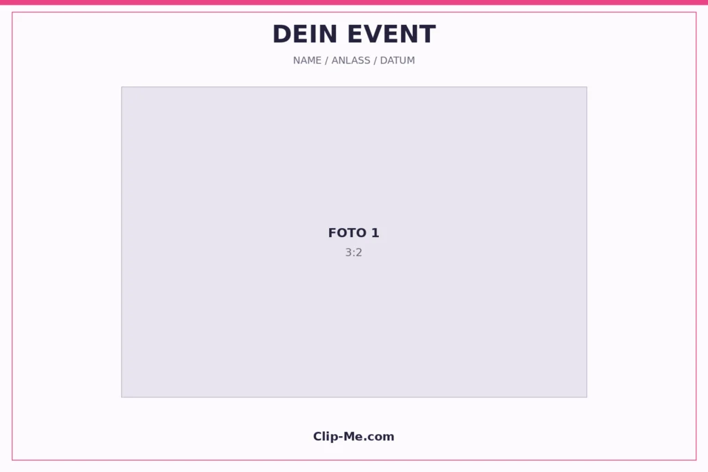 Fotolayouts & Vorlagen Grundlayout: 1 Foto · 3:2