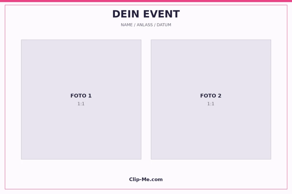 Fotolayouts & Vorlagen Grundlayout: 2 Fotos · quadratisch